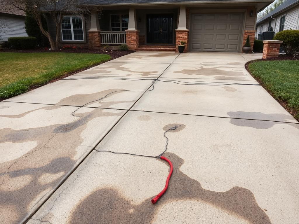 Driveway Restoration before cleaning