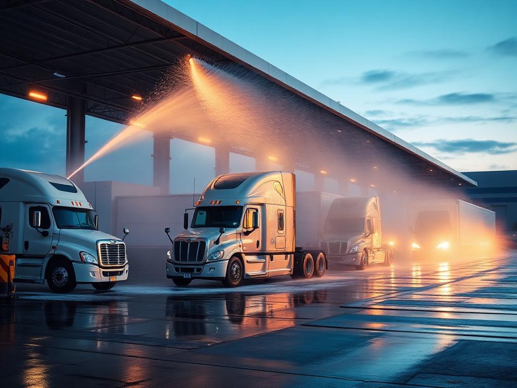 Fleet washing for commercial vehicles